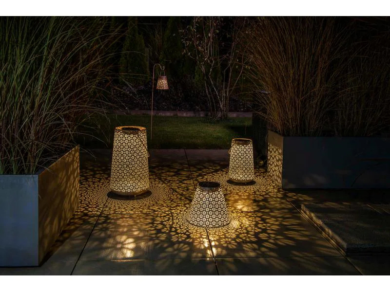 STT Laterne Solar Antic Lantern Platin, Grau