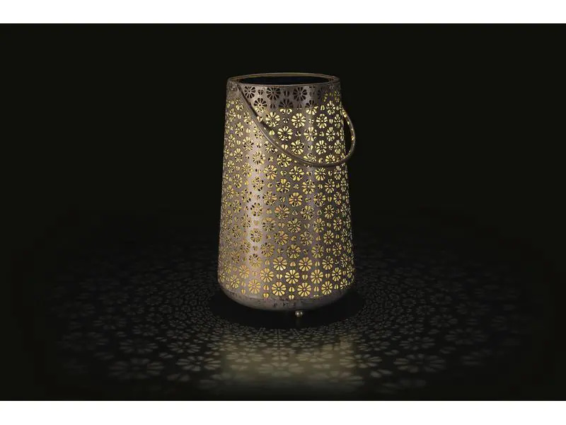 STT Laterne Solar Antic Lantern Platin, Grau