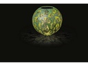 STT Windlicht Solar Antic Ball Bamboo 30, Grün
