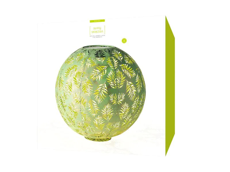 STT Windlicht Solar Antic Ball Bamboo 40, Grün