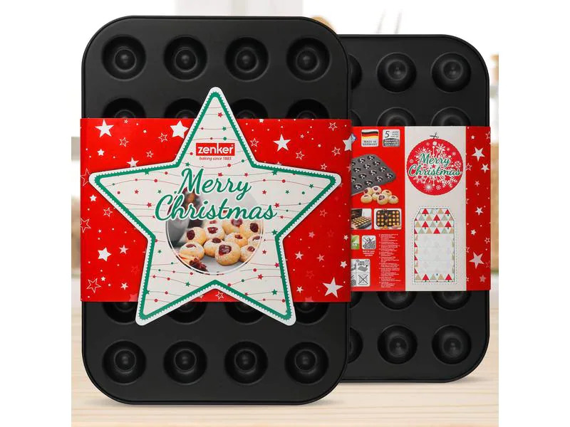 Zenker Donut-Backform Sparkling Christmas 24 Mulden