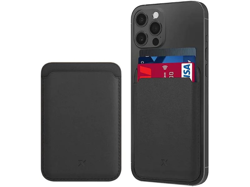 Nevox MagWallet Echt Leder Schwarz