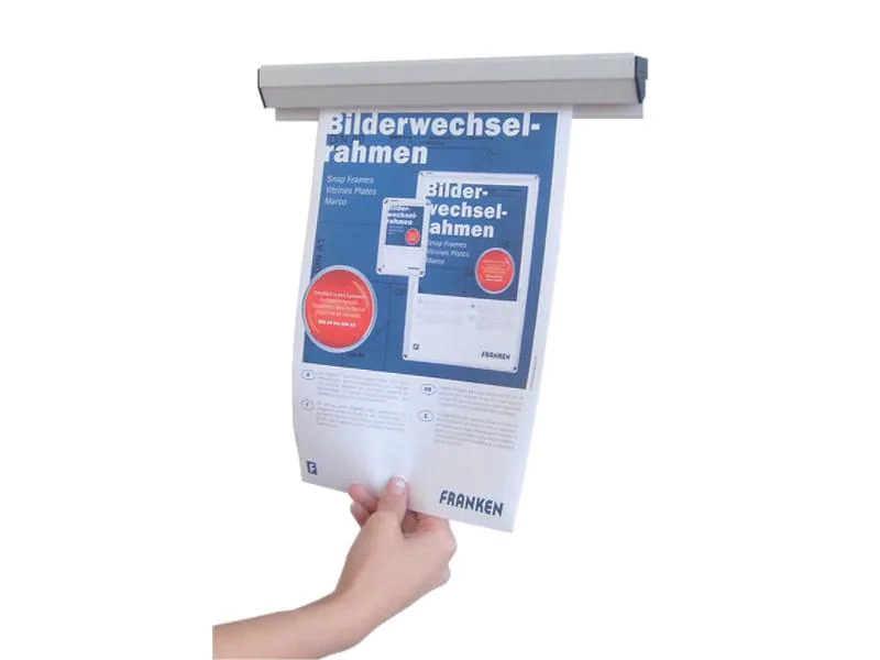 Franken Wandklemmschiene 150 x 4 cm, 1 Stück, Grau