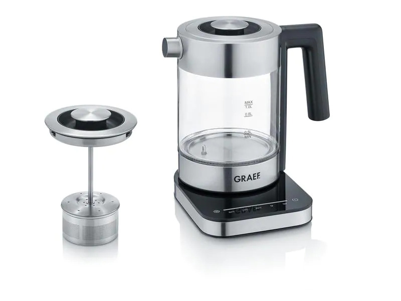 Graef Wasserkocher WK 350, 1 l, Edelstahl/Transparent