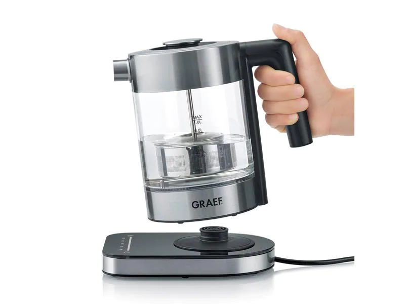 Graef Wasserkocher WK 350, 1 l, Edelstahl/Transparent