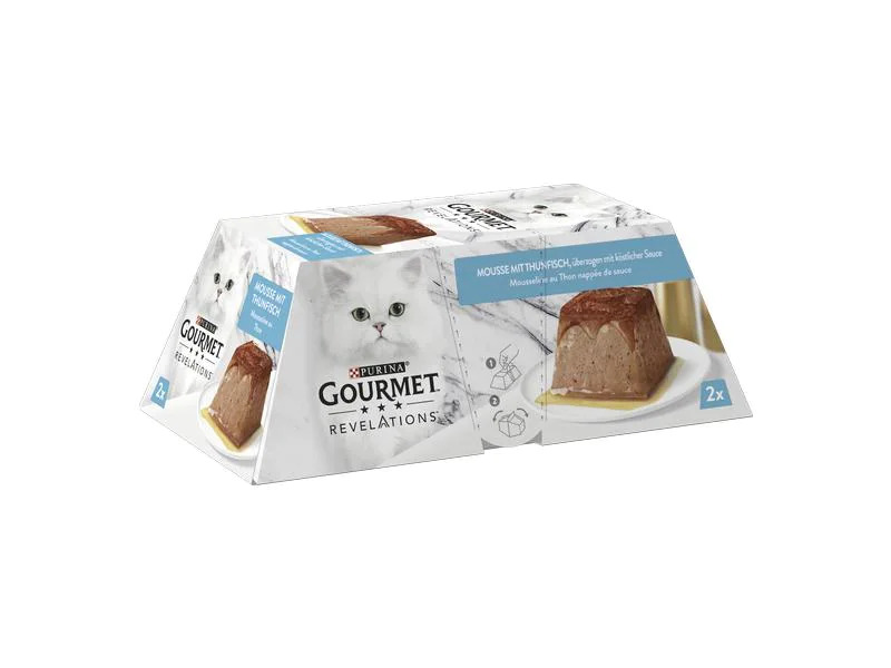 Purina Nassfutter Gourmet Revelations Mousse Thunfisch, 12x(2x57g)