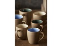 Bitz Kaffeetasse Wood Ocean 190 ml, 6 Stück, Hellblau/Beige