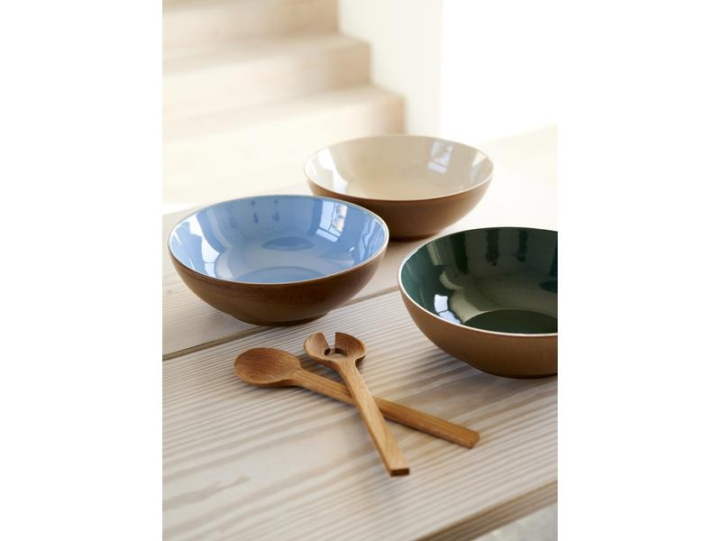 Bitz Salatschüssel Wood Sand 30 cm, 1 Stück, Crème