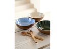 Bitz Salatschüssel Wood Sand 30 cm, 1 Stück, Crème