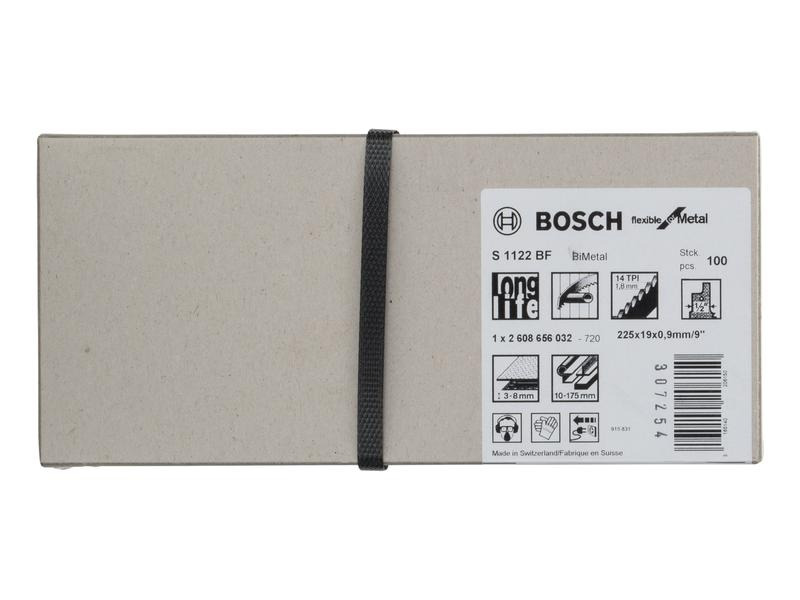 Bosch Professional Säbelsägeblatt S 1122 BF Flexible for Metal, 100 Stück