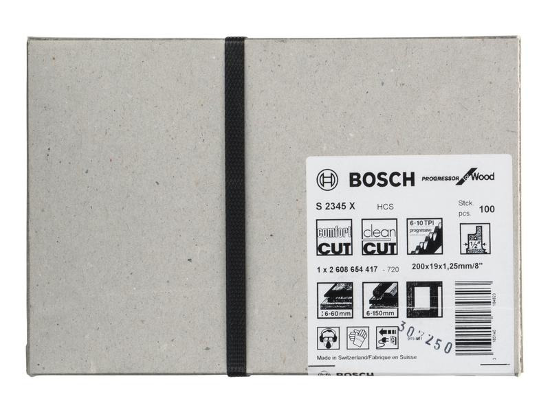 Bosch Professional Säbelsägeblatt S 2345 X Progressor for Wood, 100 Stück