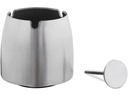 relaxdays Aschenbecher Edelstahl Silber