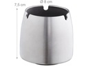 relaxdays Aschenbecher Edelstahl Silber
