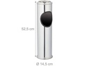 relaxdays Standascher aus Edelstahl Silber