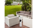 relaxdays Standascher aus Edelstahl Silber