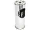 relaxdays Standascher aus Edelstahl Silber