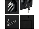 relaxdays Wandascher für aussen Schwarz/Silber
