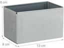 relaxdays Wandascher für aussen Schwarz/Silber