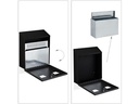 relaxdays Wandascher für aussen Schwarz/Silber