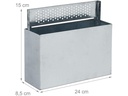 relaxdays Wandascher für aussen Schwarz/Silber
