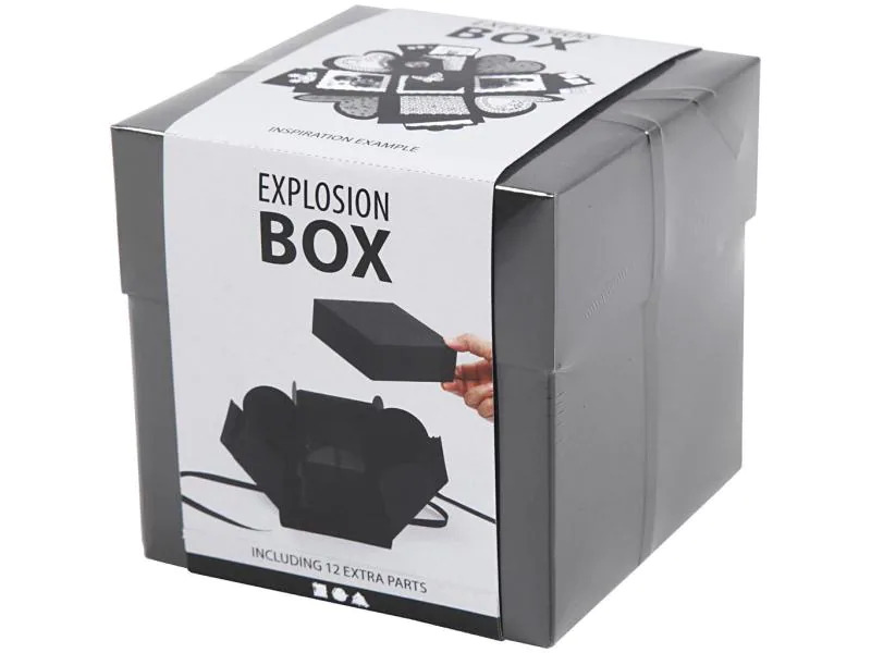 Creativ Company Geschenkschachtel Explosion Box Schwarz