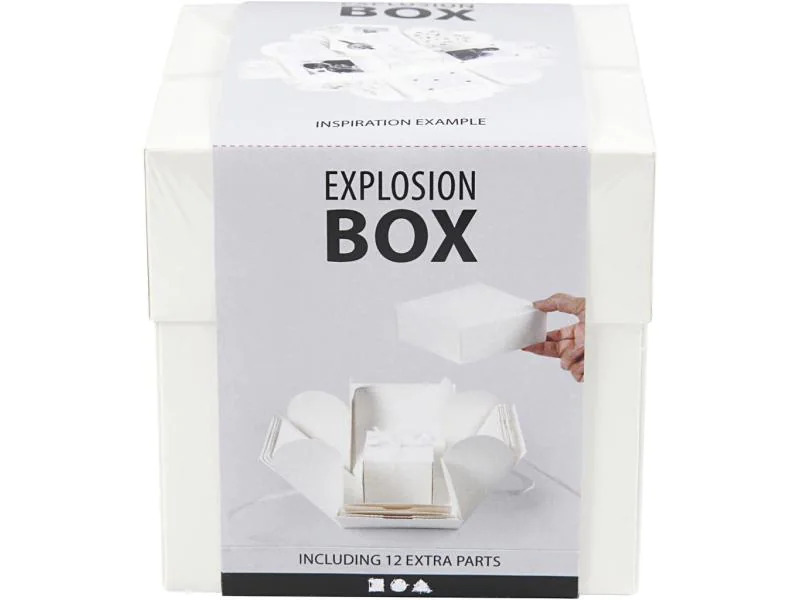 Creativ Company Geschenkschachtel Explosion Box Weiss