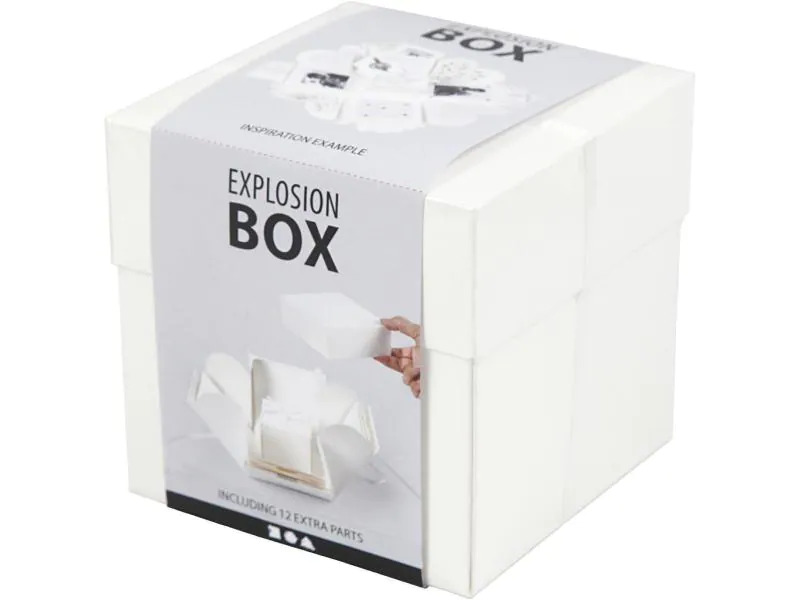 Creativ Company Geschenkschachtel Explosion Box Weiss