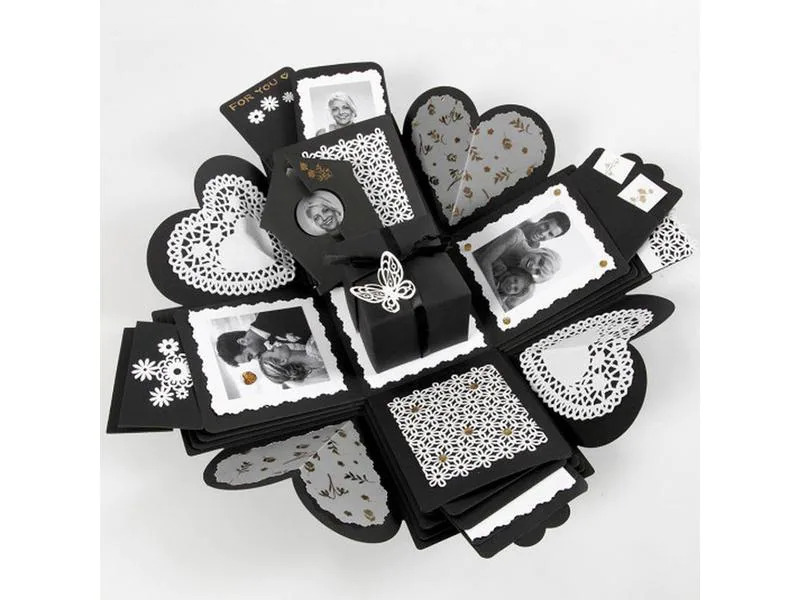 Creativ Company Geschenkschachtel Explosion Box Weiss