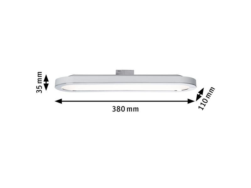 Paulmann LED Panelleuchte URail Loop, 7 W, 2700 K, Chrom