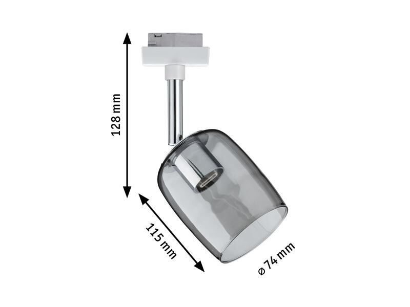 Paulmann Schienenspot URail Spot Blossom, 1 x G9, 10 W, Grau