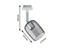 Paulmann Schienenspot URail Spot Blossom, 1 x G9, 10 W, Grau