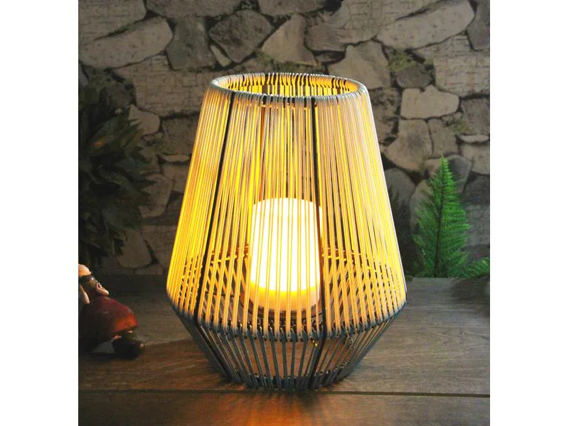 Schönenberger Windlicht Solar Wega, Weiss, Blau