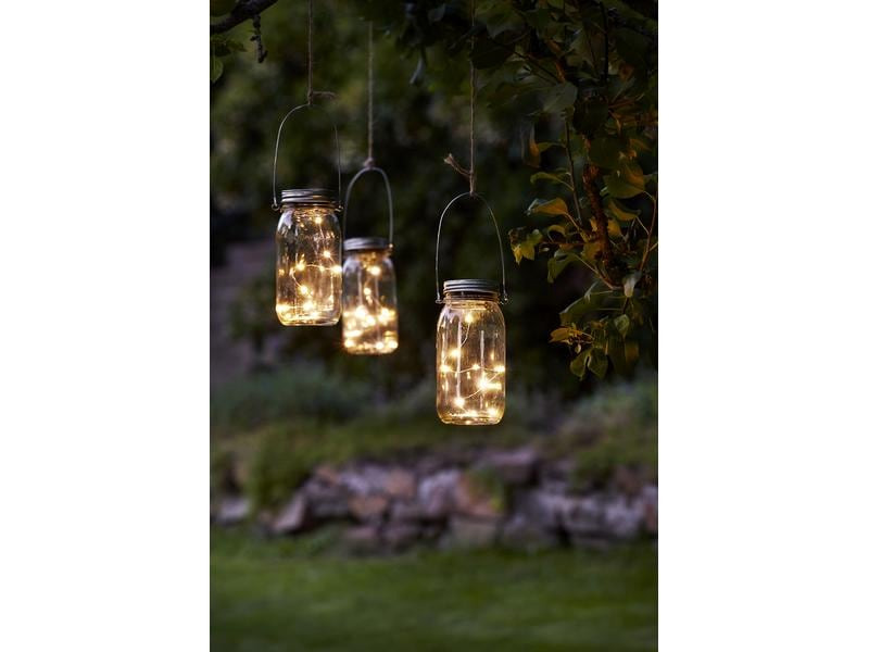 Star Trading Laterne Solar Jamjar Transparent