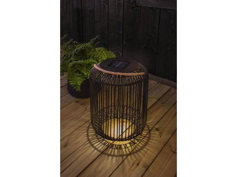 Star Trading Windlicht SOLAR SUNLIGHT Schwarz