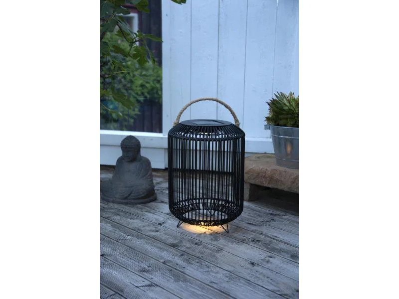 Star Trading Windlicht SOLAR SUNLIGHT Schwarz