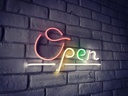 Vegas Lights LED Dekolicht Neon Sign Open 38 x 21 cm