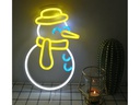 Vegas Lights LED Dekolicht Neon Sign Schneemann 22 x 35 cm