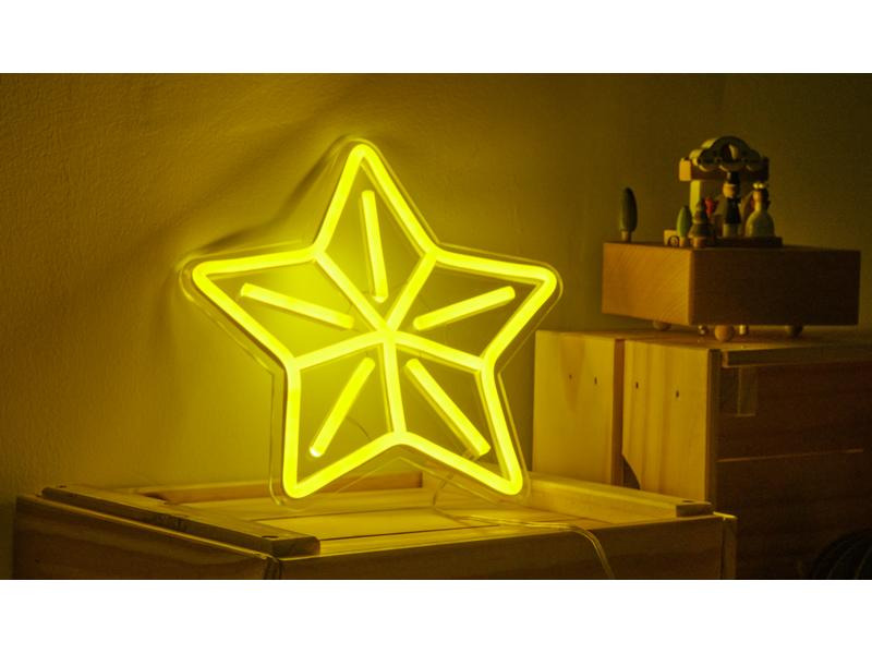 Vegas Lights LED Dekolicht Neon Sign Weihnachtsstern 23 x 22 cm
