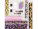 Rico Design Geschenkpapier Leo 70 x 3 m, Violett/Orange