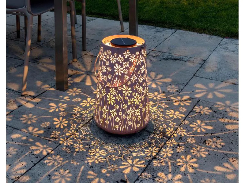 STT Laterne Solar Antic Lantern Daisy, Rosa