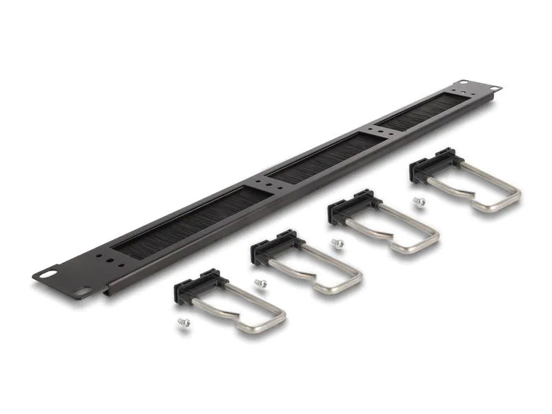 Delock Bürstenleiste 19 Rack, Silber