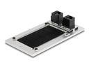 Delock Einbaurahmen mit Bürste und 2 x RJ45 Keystone Modul Cat.6