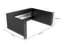 Delock Hutschienenpanel 2HE 10, Schwarz