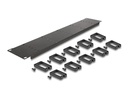 Delock Kabelführungspanel 10 Kunststoffbügel 2 HE 19 Rack, Schwarz