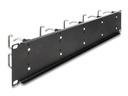 Delock Kabelführungspanel mit 10 Metallbügel 2 HE 19 Rack, Silber