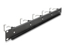 Delock Kabelführungspanel mit 5 Metallbügel 1HE 19 Rack, Silber
