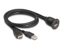 Delock USB 2.0-Verlängerungskabel HDMI/USB A - HDMI/USB A 1 m