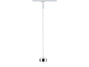 Paulmann LED Pendelleuchte URail Capsule II, 6 W, 2700 K, Weiss/Chrom
