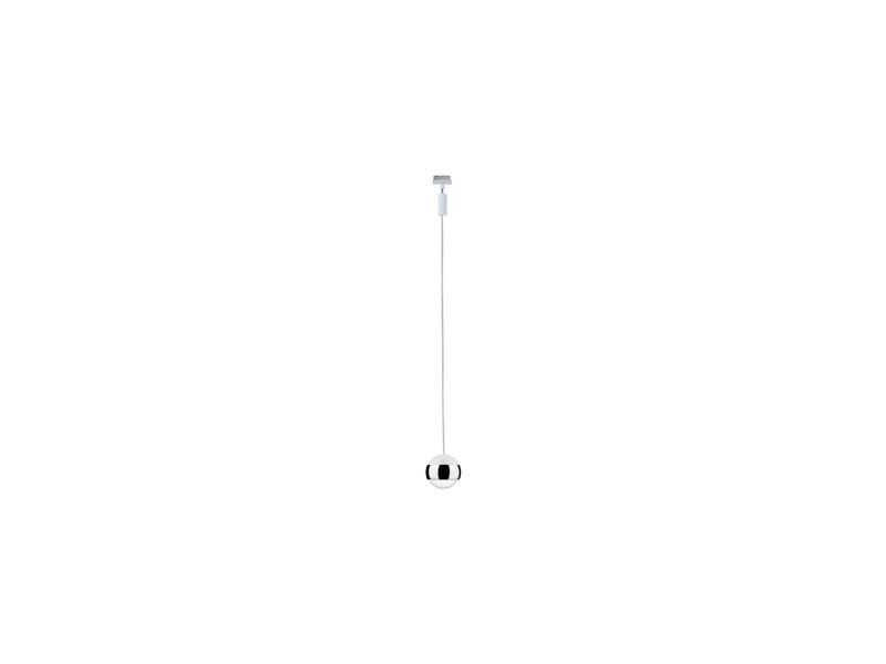 Paulmann LED Pendelleuchte URail Capsule II, 6 W, 2700 K, Weiss/Chrom