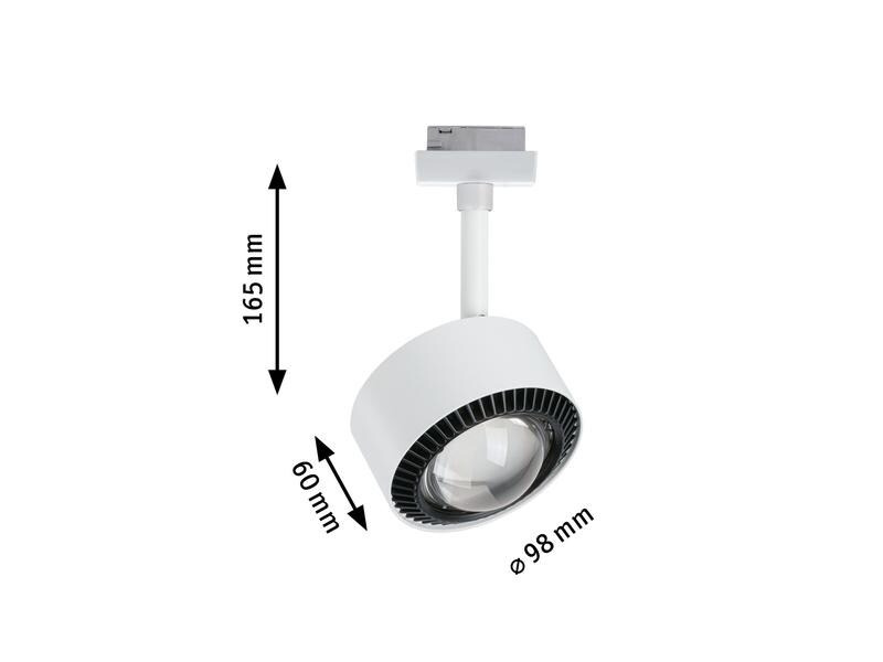 Paulmann LED Schienenspot URail Aldan II, 9 W, 2700 K, Weiss/ Schwarz